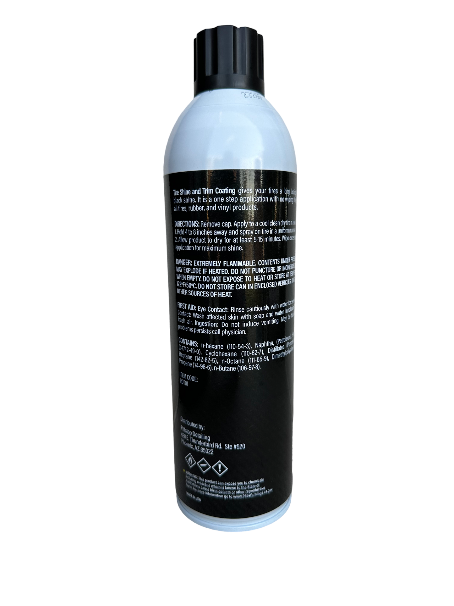 The best tire shine available use on tires, plastics, vinyl, rubber, and more. This trim coating makes any plastic shine bright. Try your tire shine today!! Auto detail supplies, car cleaning products rear view